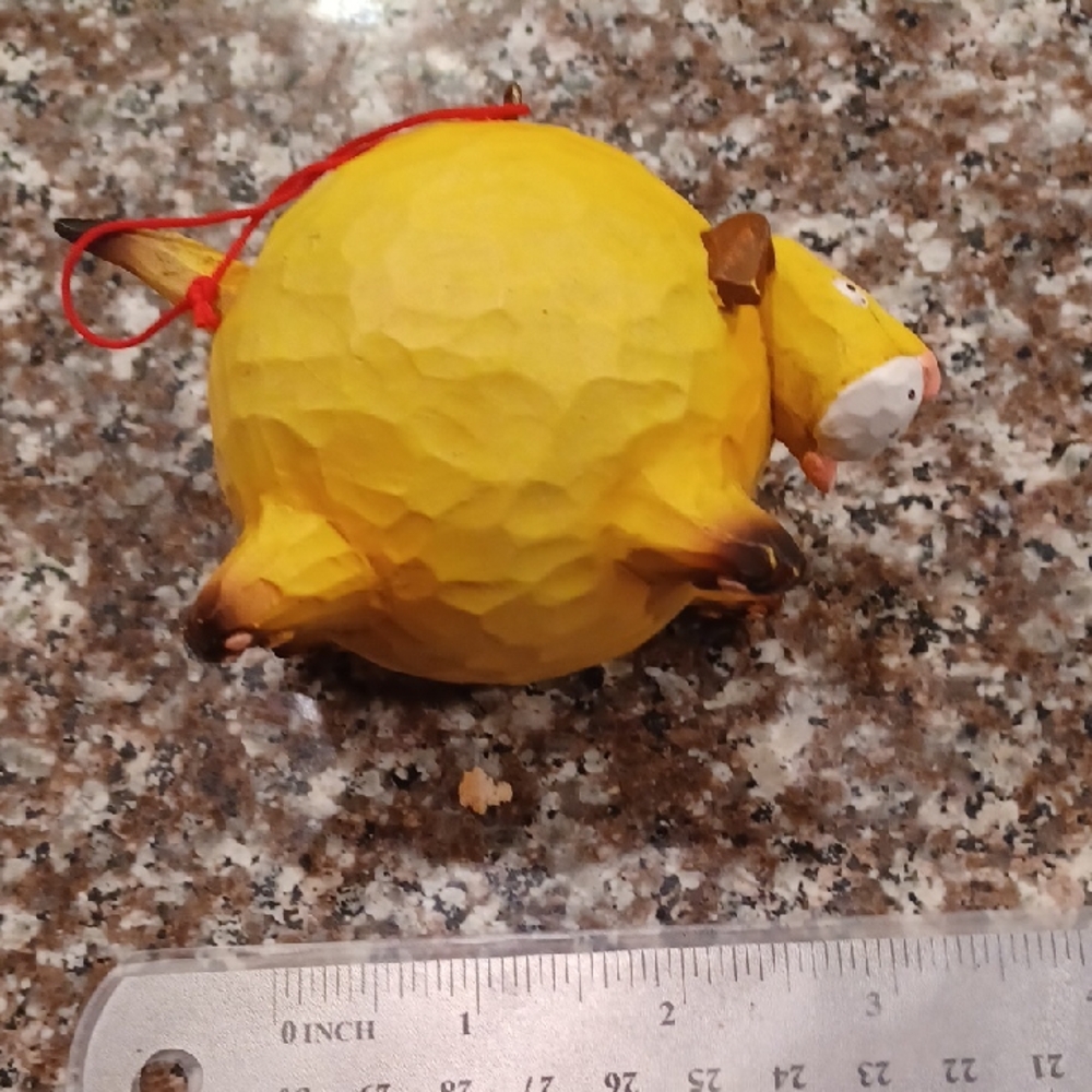 Yellow Sheep Holiday Ornament